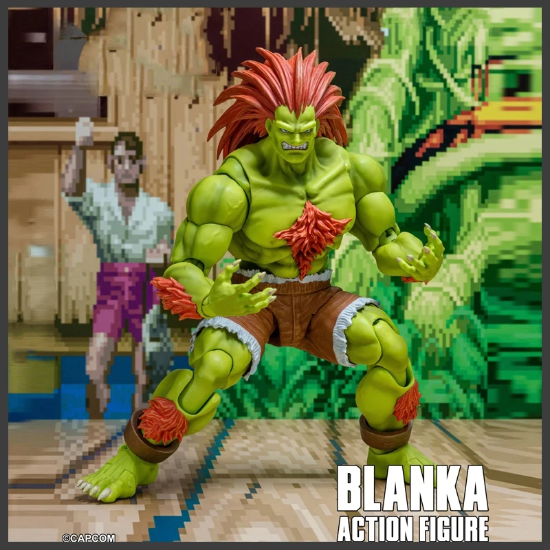 【2025 Q3】Strom Toys CPSF25 6'' The Final Challengers Blanka Action Figure with 4 Interchangeable Head Sculpts Kid Toys Model