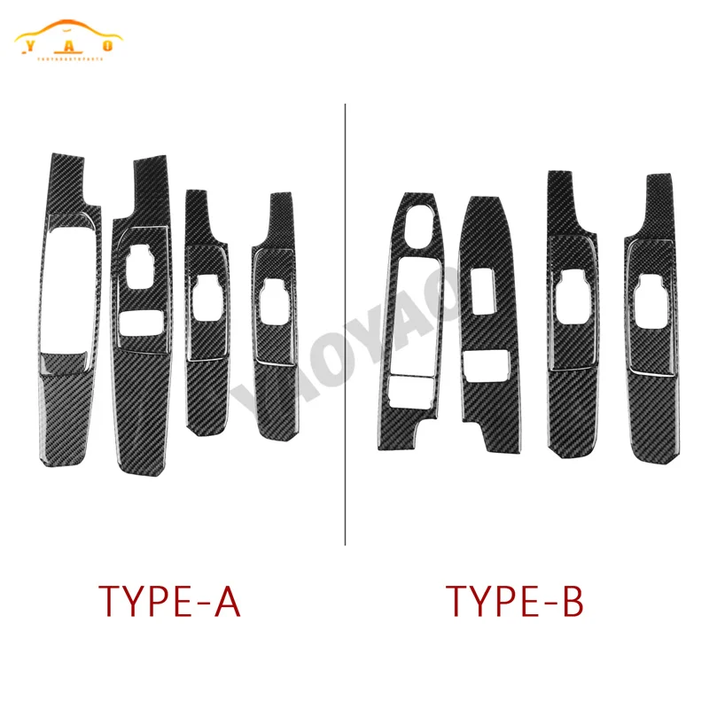 ألياف الكربون ل هامر H3 2006 2007 2008 2009 2010 نافذة السيارة رفع لوحة التحكم اكسسوارات الديكور الداخلي للسيارة