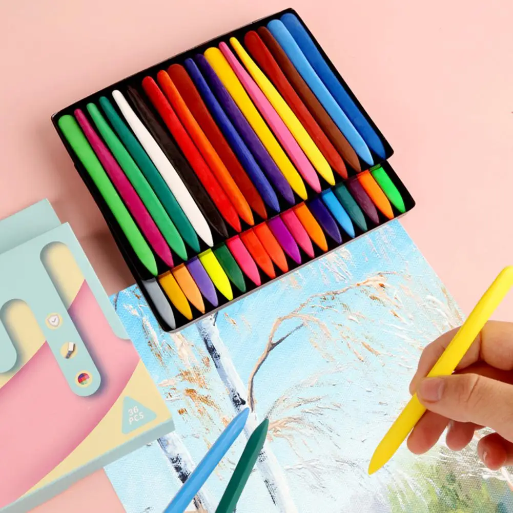 Juego de lápices de colores para dibujar, cera suave, doble cabezal, niños, estudiantes, niños, pintura