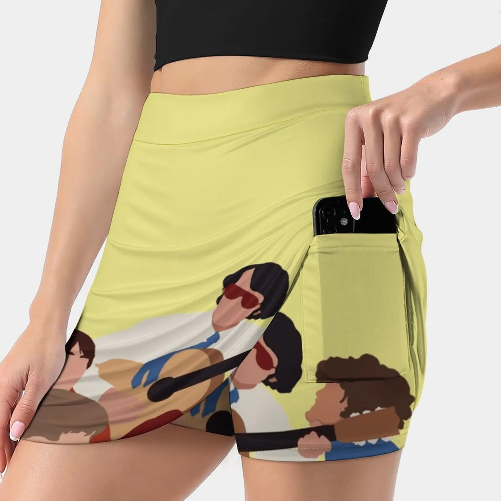 Daydream Believer ( Yellow ) Women'S Fashion Sporting Skirt With Pockets Tennis Golf Running Skirts The Monkees Monkees