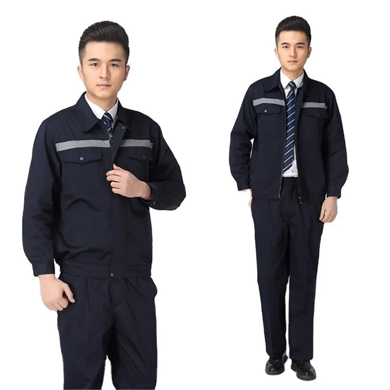 Spring and Autumn Long-sleeved Overalls Suit Men and Women\'s  Workshop Maintenance Steam Welding Suit Labor Insurance Clothing