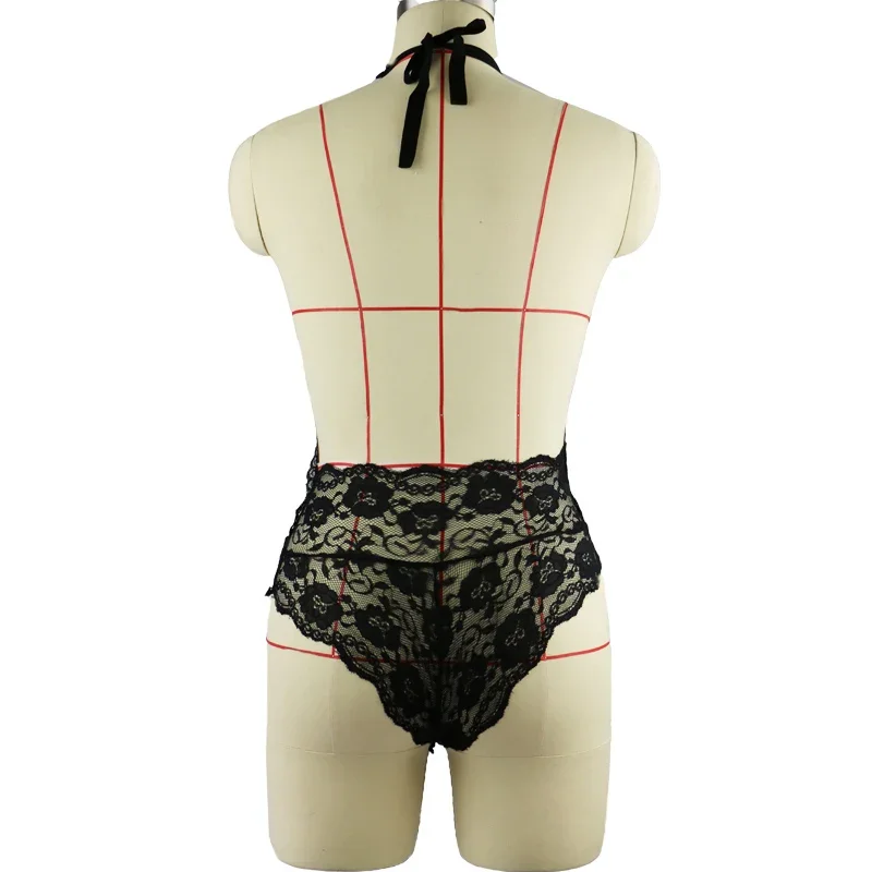 الملابس الداخلية النسائية الدانتيل فستان بيبي دول مع سيور أكمام بيبي دول الخامس الرقبة فستان النوم ازياء غريبة شفافة الاباحية