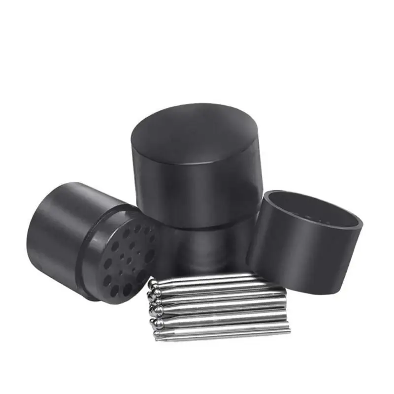 P9FE Schmuckmacher-Stahlstanzer-Set, 15/17-teilig, gehämmertes Metall-Stanzwerkzeug mit Koffer – Detail 4