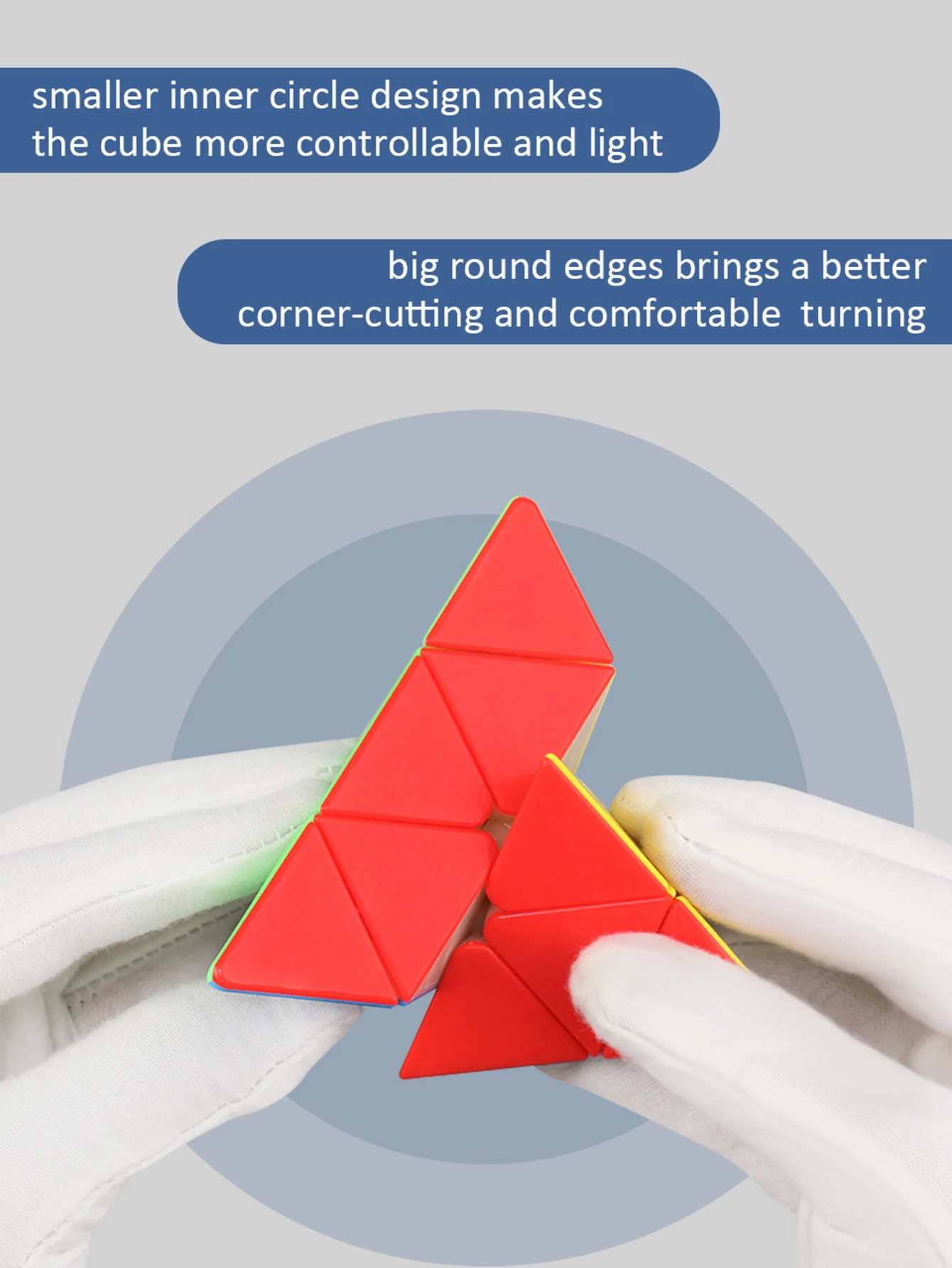 SENGSO piramida kostka 3x3 trójkąt bez naklejki Puzzle zabawka gładka prędkość magiczne kostki zawód Puzzle wysokiej jakości dziecięcy Fidget