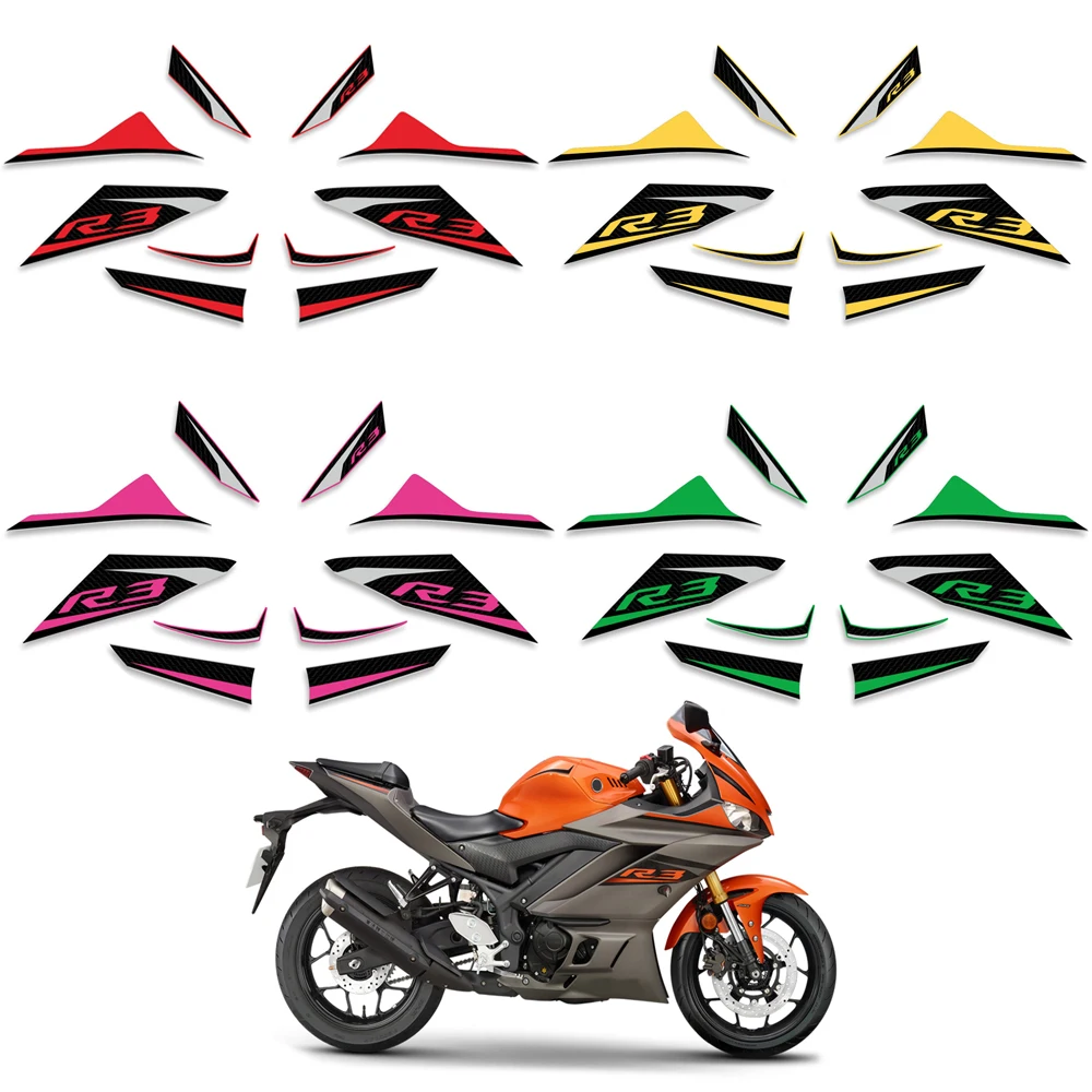 For YAMNAHA YZF R3 R25 R3 2019 2020 2021 2022  Motorcycle Accessories Fairing Sticker Whole Car Sticker Kit