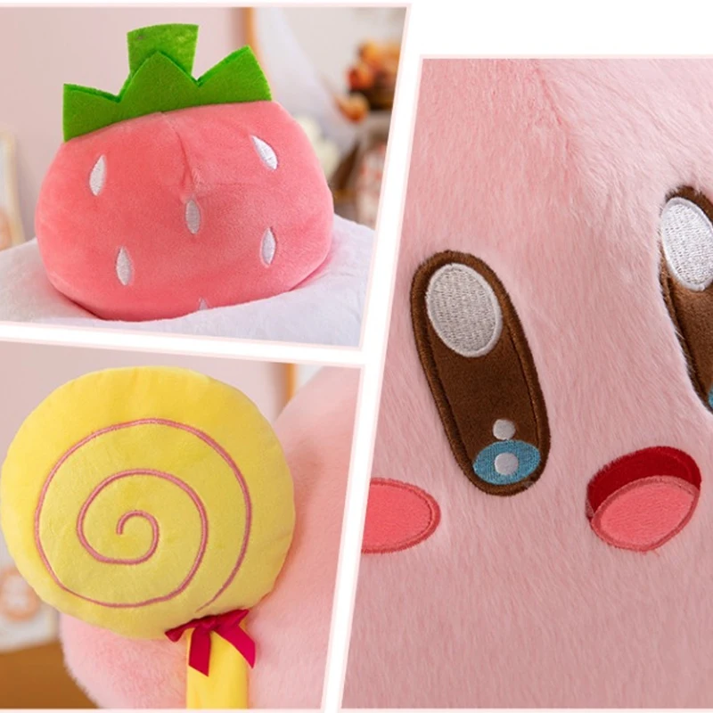 35-65cm Lollipop Kirby Plush Toy Stuffed Doll Big Size Cartoon Anime Star Hug Pillow Pink Gift for Kids Birthday Room Decoration view 4