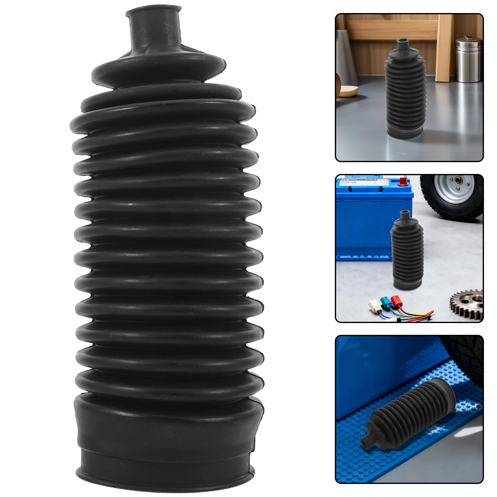 

Golf Cart Steering Dust Seal Cover Weather Resistant Plastic Steering Dust Boots Gear Bellows Protection for Repair Parts