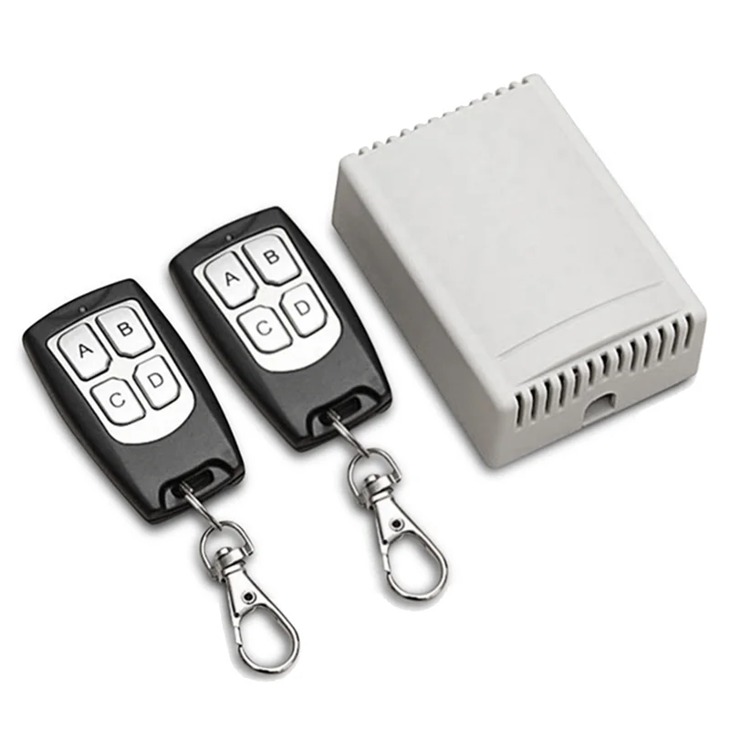 Y45A-Sakelar Remote Control Nirkabel Universal DC 12V 4CH Modul Penerima Relai dengan 4 Saluran RF Remote 433 Mhz Pemancar