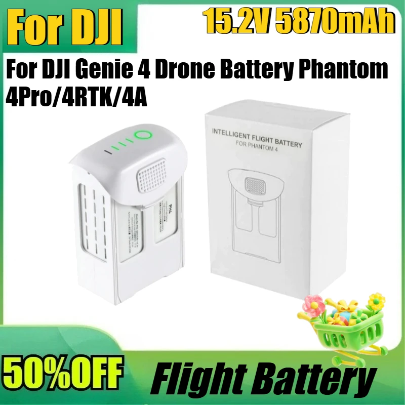 

For DJI Genie 4 Drone Battery Phantom 4Pro/4RTK/4A Flight Battery 30-minute New 15.2V 5870mAh high quality Battery