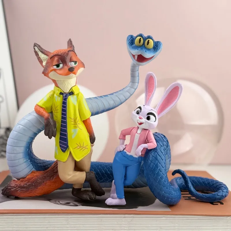 

Disney Zootopia 2 3pcs PVC Figures Set Nick Judy Gary Cute Cartoon Character Model Collectible Statue Toys For Kids Gift