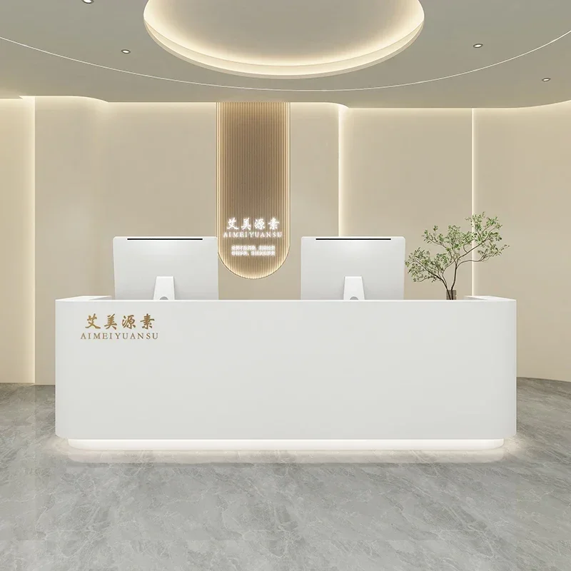 Executive Office Furniture Advanced Desk Customer Center Reseption Elegant Front Reception Recepcja Table Clothes Beauty