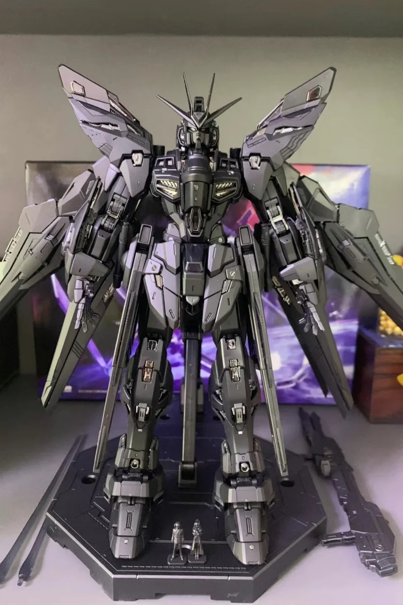 1/100 Mgex Seed Destiny Strike Freedom Midnight Coating Montagemodell Figur Mecha Roboter Statue Ornament Sammlung Geschenkspielzeug