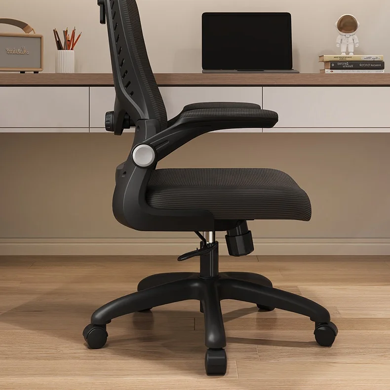 Ergonomic Office Chair Gaming Chair Black Mesh Back Adjustable Headrest Padded Armrests Swivel Computer Desk Chair with Wheels view 3