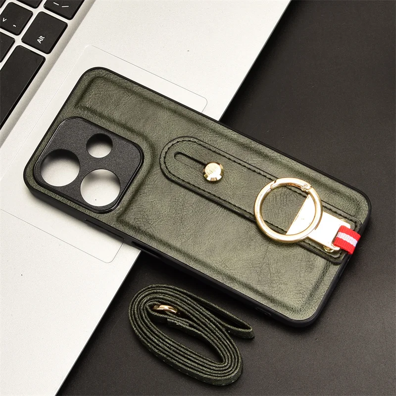 

For MI Redmi 13 4G multi -function ring mobile phone case TPU rear cover is suitable for Xiaomi Poco M6 4G/Redmi Note 13R