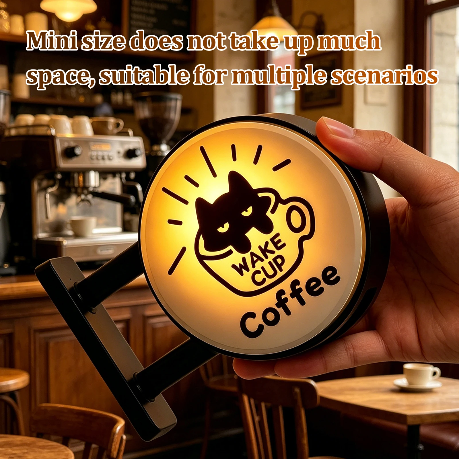 Coffee Corner Light Sign Magnet Warm Light Creative Mini Atmosphere Lights Multi-Purpose for Entryway/Bedroom/Bedside