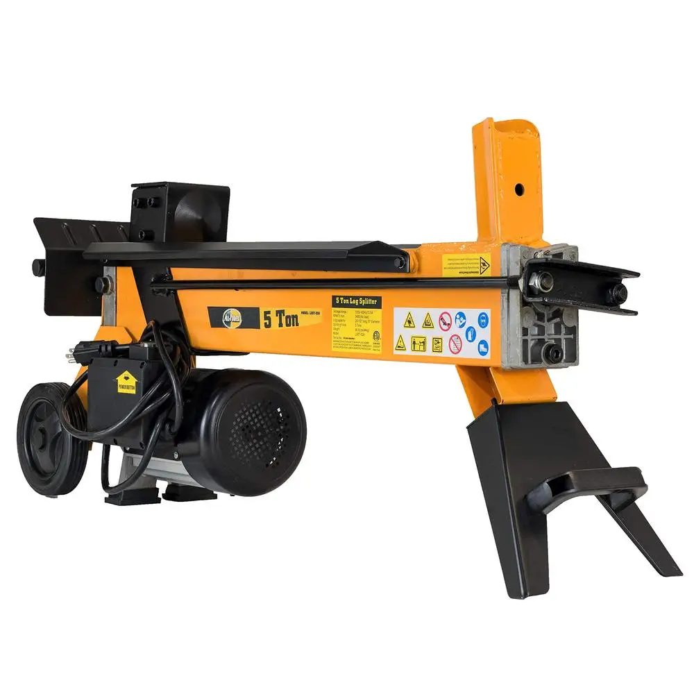 LS5T 5-Ton 1500 Watt Electric Log Splitter Portable Wood Cutter Yellow 43.11