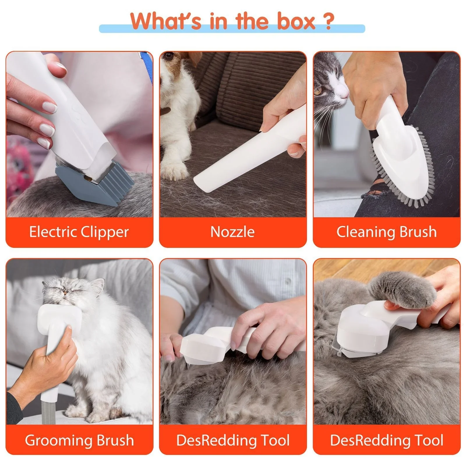 All-in-One Multi-Functional Hair Trimmer for Pets Krypton Cat Vacuum Cleaner Hair Cross-Border Set for Dogs Household view 5