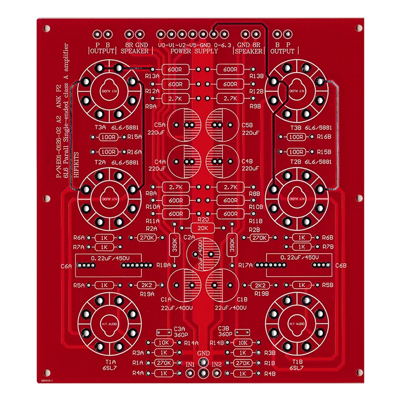 

IWISTAO 6L6 Parallel Single-ended Power Amplifier Empty PCB Board AUDIO NOTE P2SE Circuit Amplifying plus Power Board