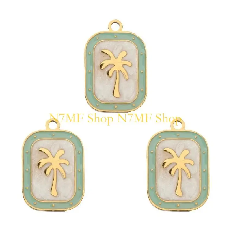 

N7MF 3pcs Delicate Steel Fruit Pendant Charm for Unique Earring and Necklace Designs