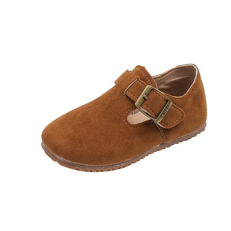 Child British Style Leather Shoe 2026 Spring New Retro Child Flat Sole Single Shoe Casual Child Non Slip Unisex Walking Shoes