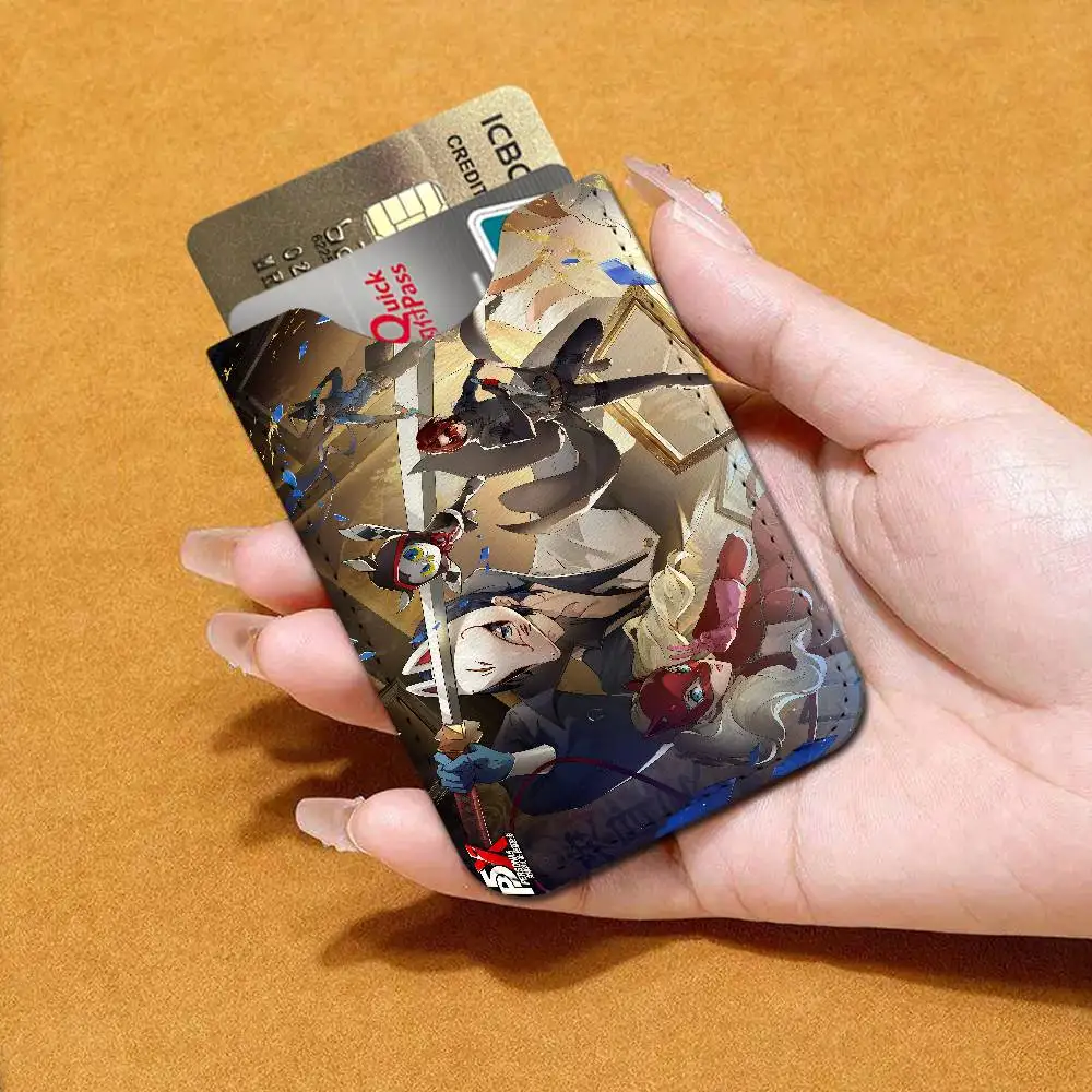 Hot Video P-Persona 5 Gaming Leather Card Wallet Soft Lightweight Portable Credit ID Card Holder Daily Commute Card Case