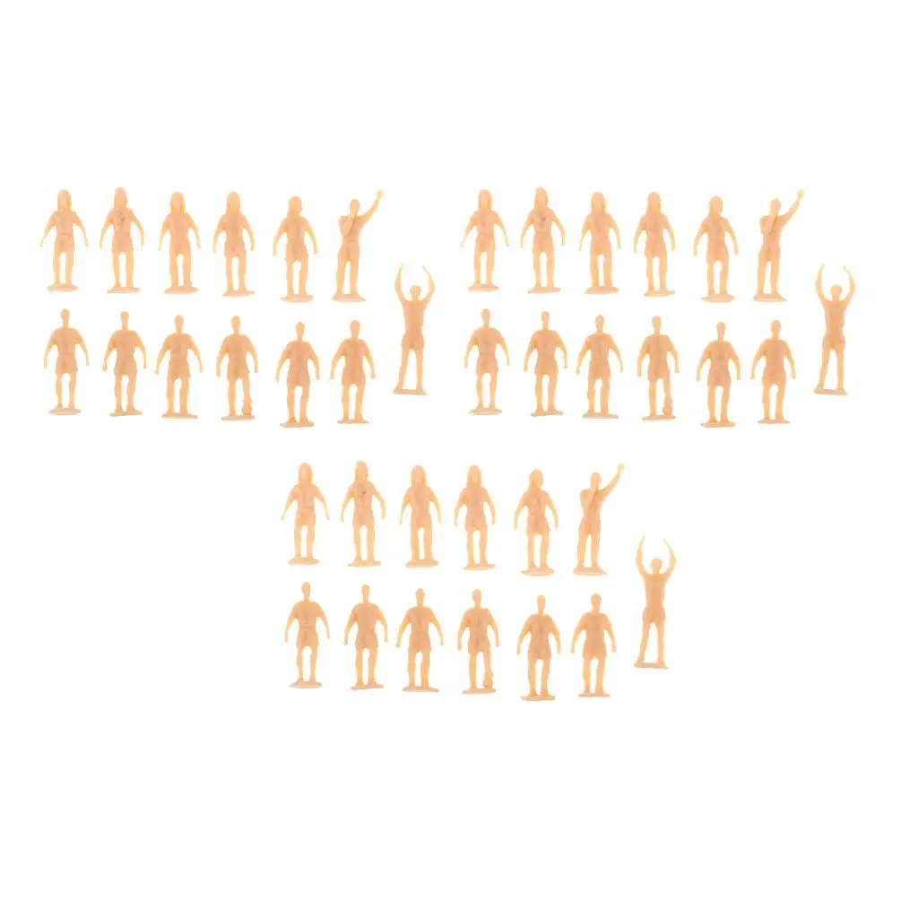 36x 1/8 voetbal voetballer figuur mensen beeldje HO OO