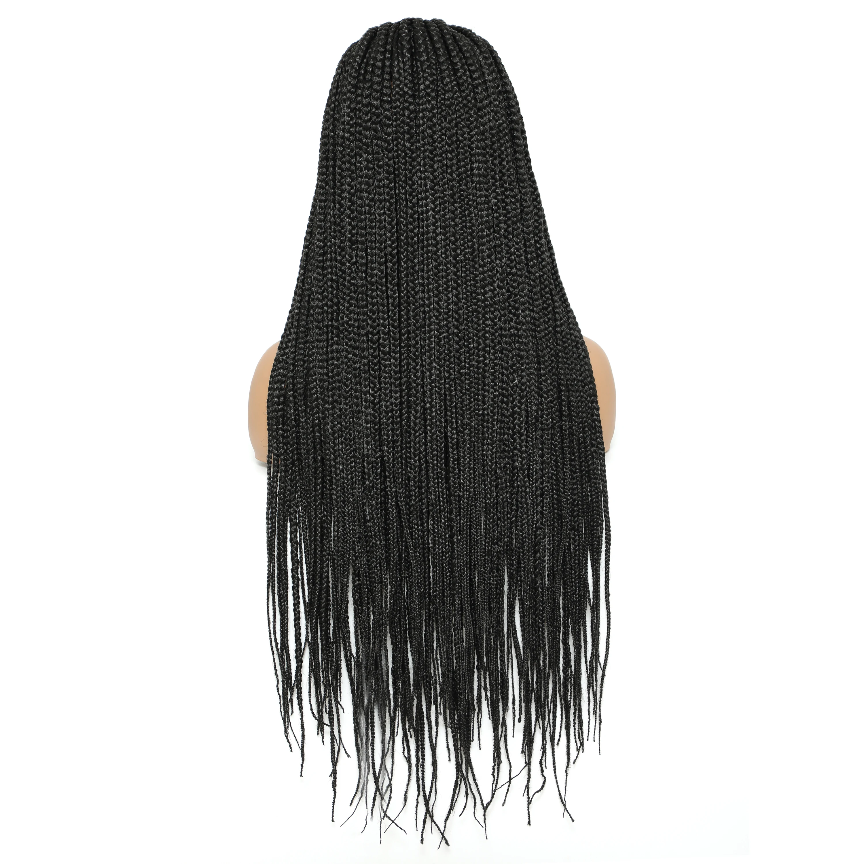 Lange Ombre Box geflochtene 4x4 Spitze Perücken mit Baby Haar Twist Zöpfe Spitze Front Perücken für schwarze Frauen synthetische Cosplay Perücke 30 Zoll