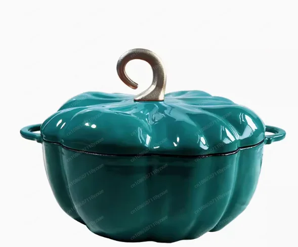 Cast Iron 27cm Enamel Stew Pot with Thickened Flat Bottom Onion Plate Induction Cooker BCA20B Household Tomato Shape