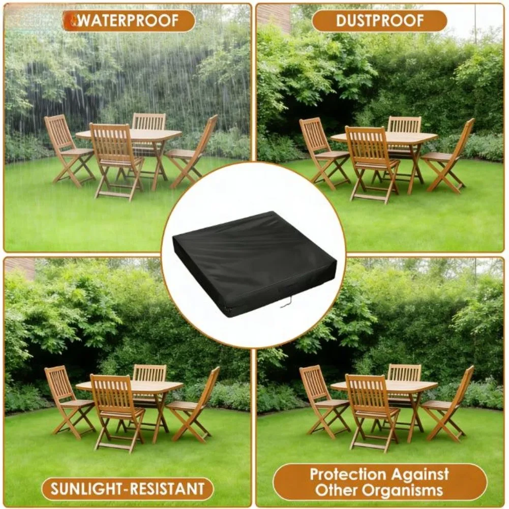 

Водонепроницаемая крышка для уличной песочницы (только крышка) для квадратной песочницы 127x102x20 см, пылезащитный чехол из ткани Оксфорд с застежкой-пряжкой