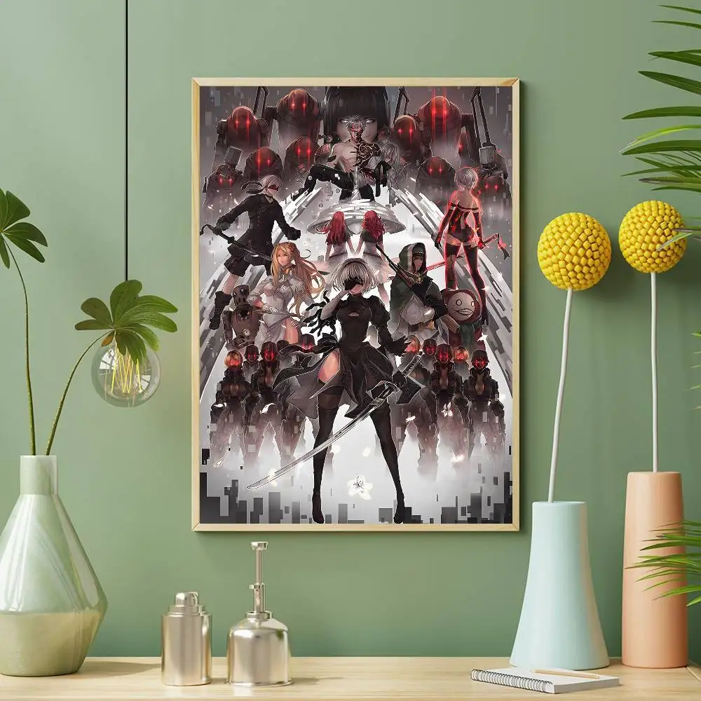 1PC Anime NieR Automata Poster HD kunst klebrige wand wasserdicht hause wohnzimmer schlafzimmer bar ästhetische dekoration
