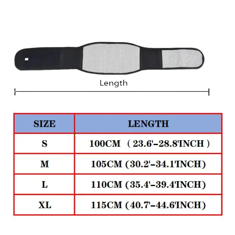 Tourmaline Self-heating Magnetic Therapy Waist Belt Lumbar Back Waist Support Brace Double Banded Adjustable back brace