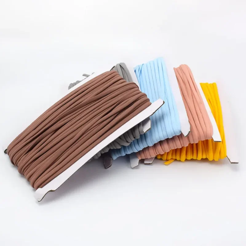 

5/10/20M Meetee 3mm/5mm Round Polyamide Elastic Band for Hair Ring Clothes Webbing Strap Sewing Rubber Tape Decor Accessories