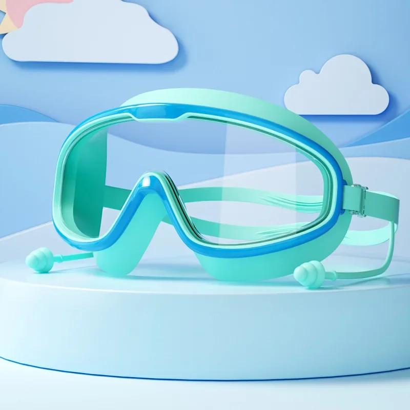 Kinder-Schwimmbrille mit großem Rahmen, HD-Sicht, beschlagfrei, wasserdicht, für Jungen und Mädchen, mehrfarbig zur Auswahl – Detail 15
