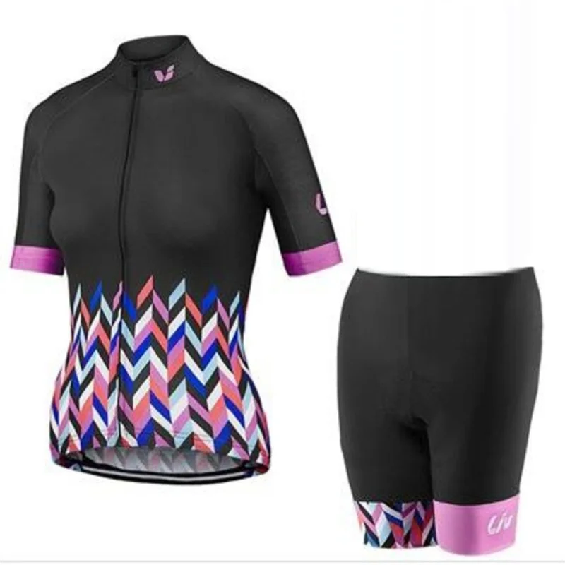 2023 Women Summer Short Sleeve Cycling Clothing LIV Road Bike Jersey Set BIB Gel Shorts Sport Suit Female Bicycle Clothes