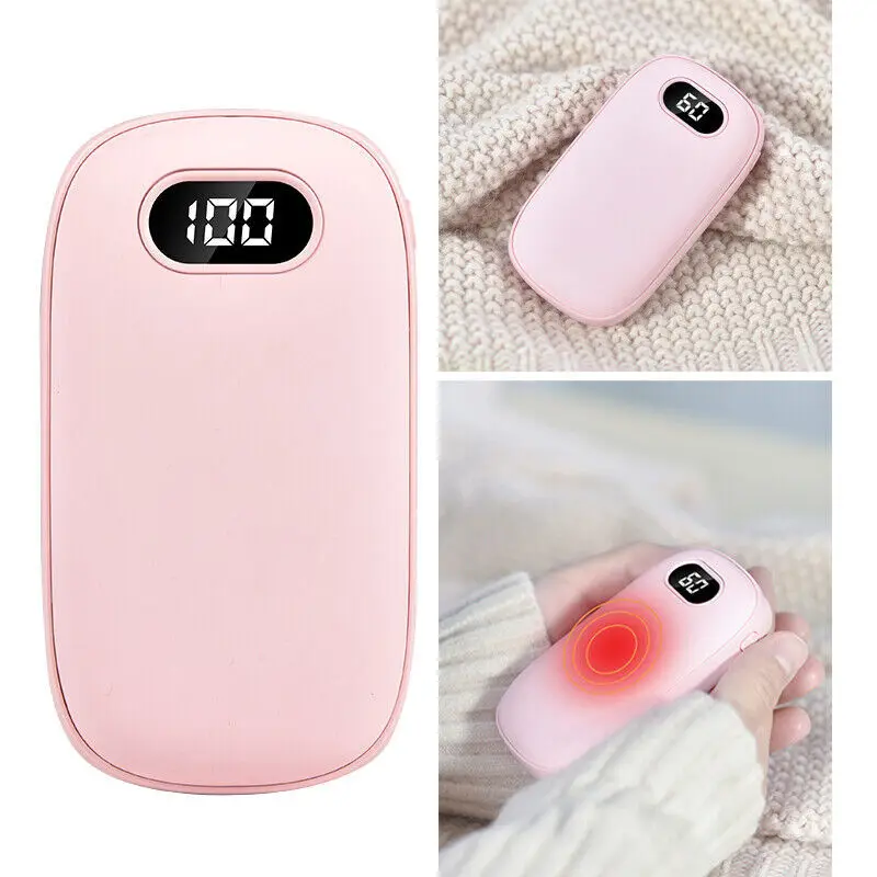 Hand Warmers Rechargeable 6000Mah Power Bank Electric Pocket Heater Reusable NEW