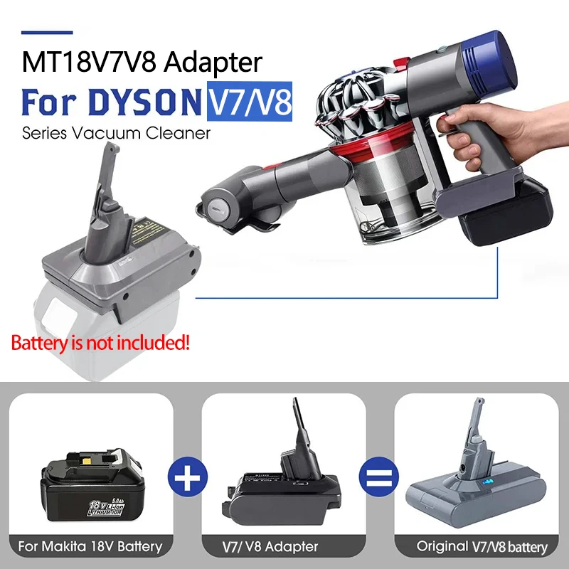 Li-ion Battery Adapter Converter For Makita for Milwaukee For Dewalt for Bosch For Black Decker 18V Battery For Dyson V7 Cleaner - view 2
