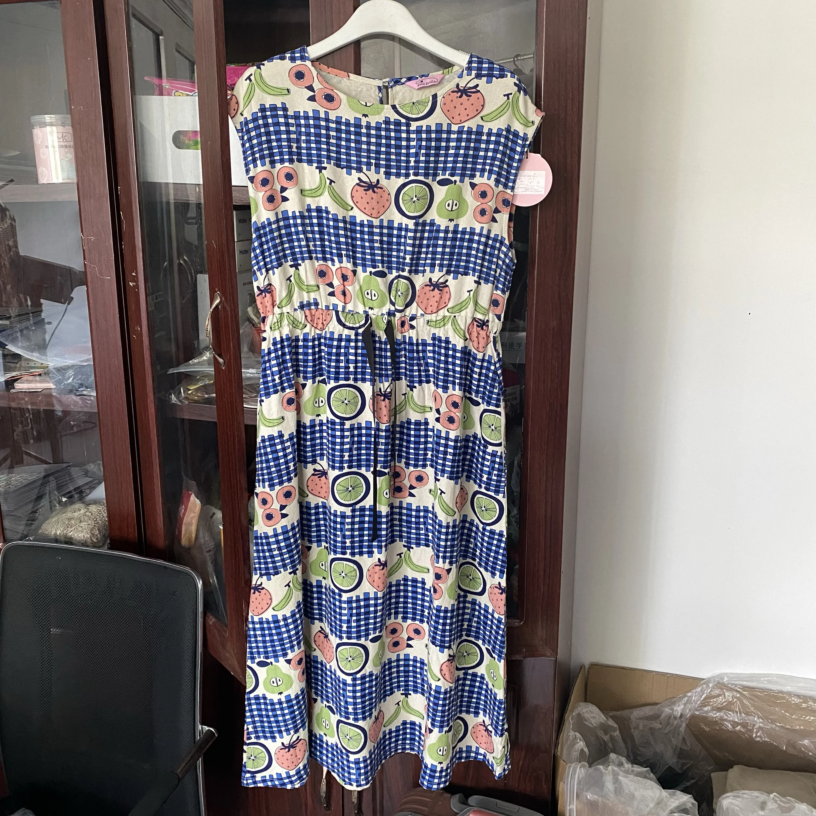 High-End Brand A-Label Linen Floral Print  Dress Skirt Series Three Women's Spring Fashion Clothing 100% Other Material