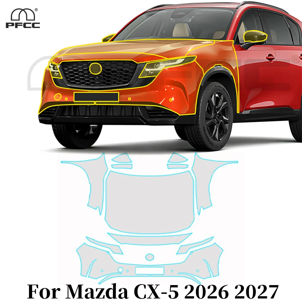 For Mazda CX-5 2026 2027 Car TPU Anti-scratch Paint Protection Film Pre-cut PPF Clear Bra Resistant Repairable Invisible Sticker