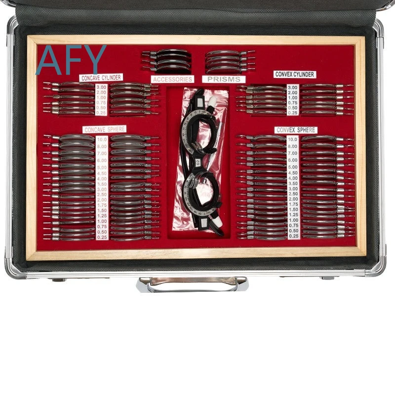 Optometric Lens Box for Glasses Metal Ring Insertion Kit for Optical Glass and Metal Lenses Vision Correction Audition Tool