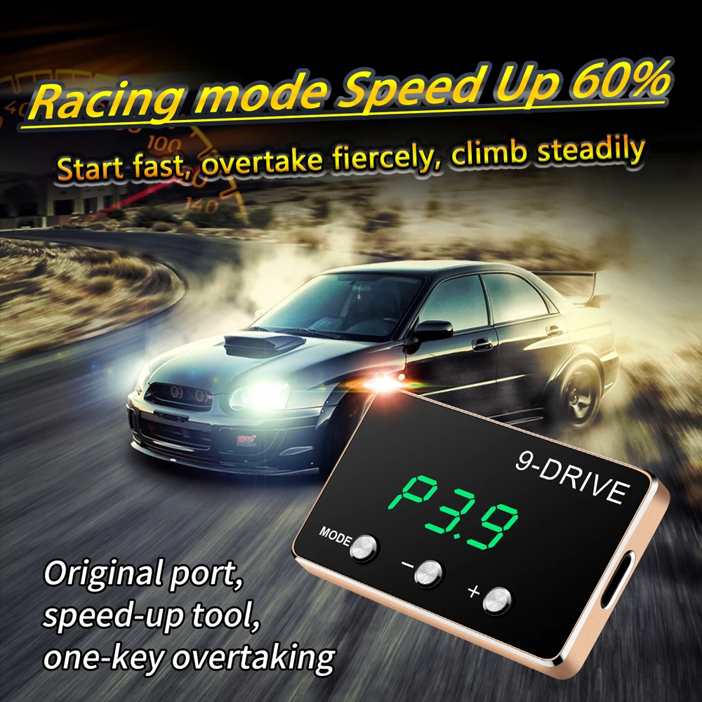 MEKEDE 9 Drive 5 Modes Digital Car Throttle Response Controller Racing Accelerator Potent Car Pedal Booster Electronics