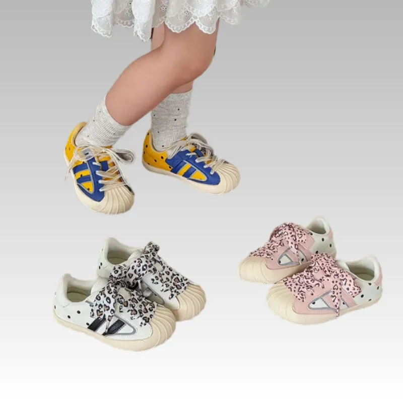 Children's Sports Shoes 2026 Autumn New item Girls' Floral Casual Board Shoes Soft Sole Anti Slip Boys' lightweight Running Shoe