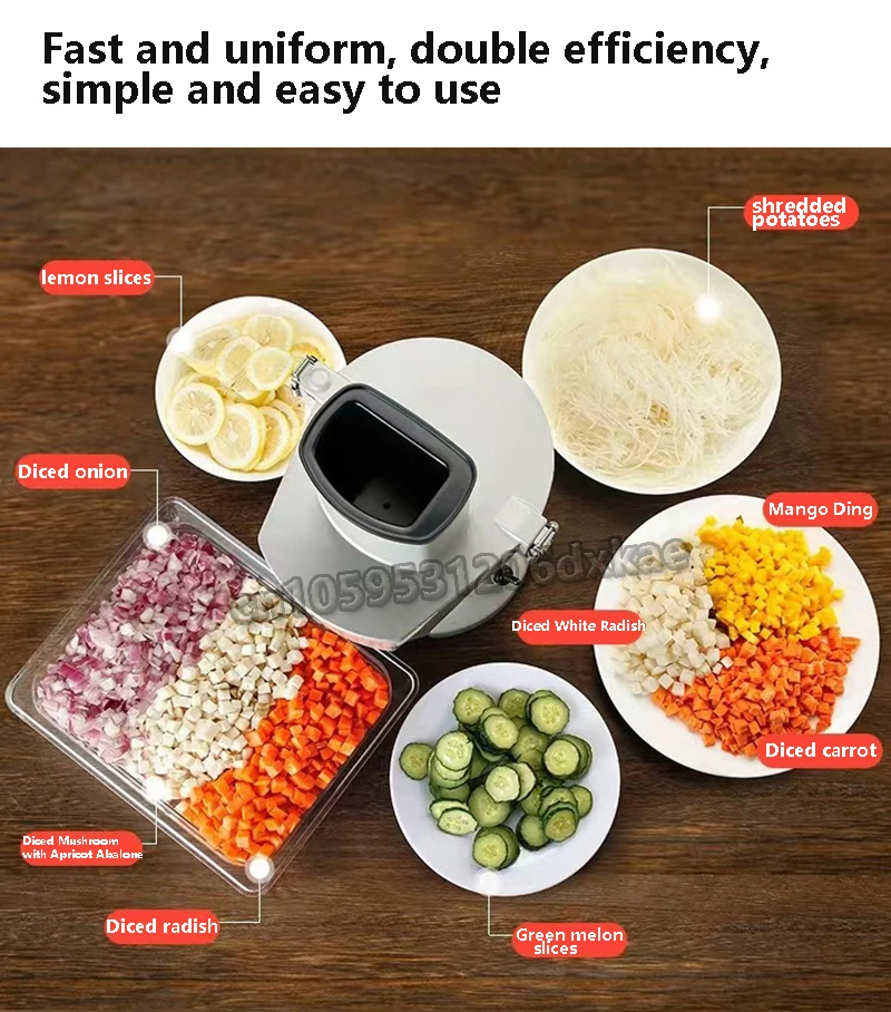 Multifunctional Vegetable Carrot Potato Dicing Machine Cutter Slicer Commercial Dicing Machine Small Electric Slicer Shredde