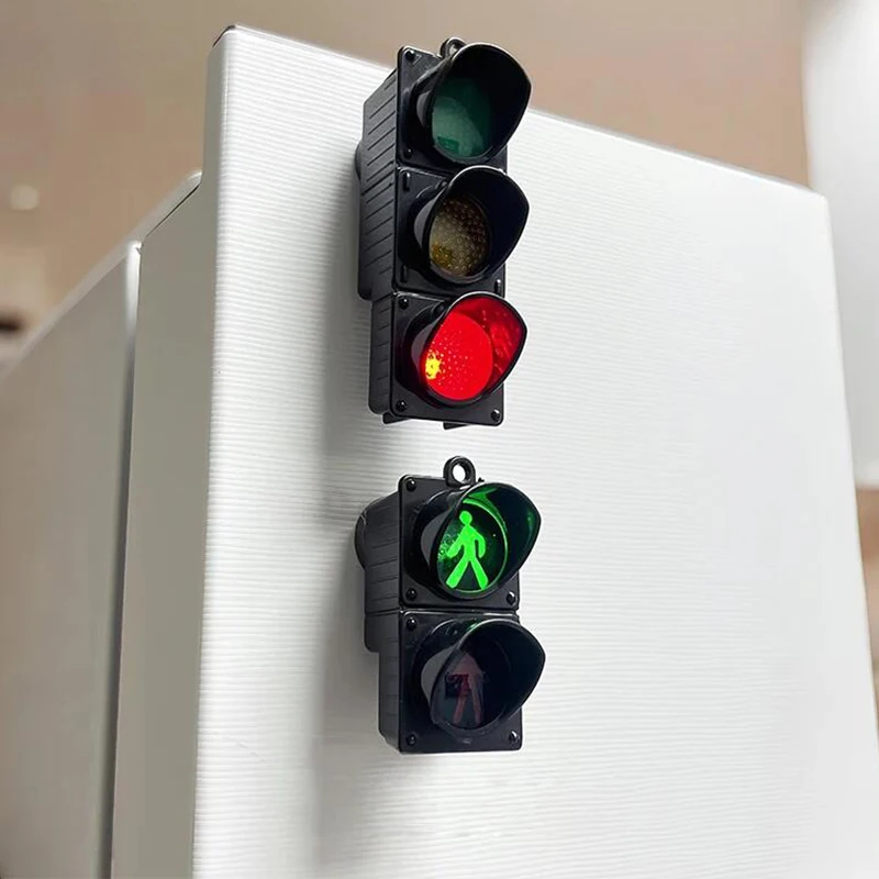 2026 New Traffic Light Magnetic Refrigerator Stickers Traffic Toy Pedestrian Light Creative Magnetic Decoration Accessories Gift
