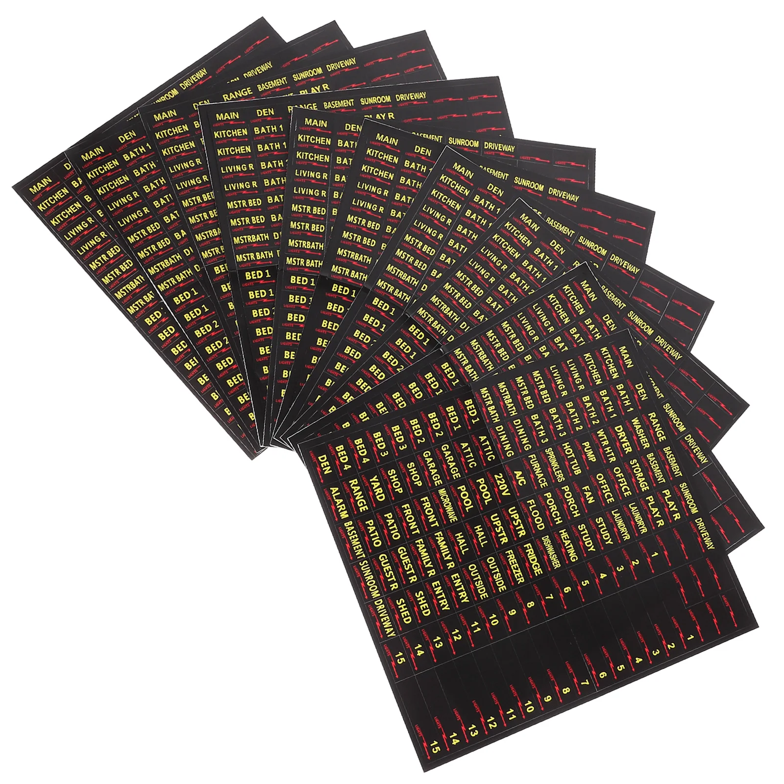 

10 Sheets Circuit Breaker Tags Panel Label Stickers Blanks Electric Labels Panellabels