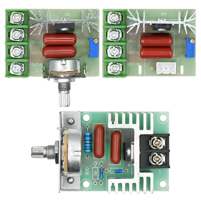 2000W thyristor high-power electronic voltage regulator, dimmer, speed regulator, temperature regulator for 220V AC motor