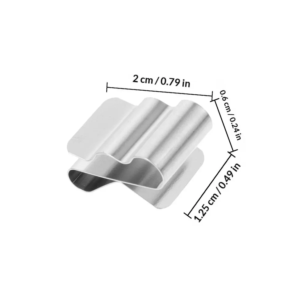 20Pcs High-Strength Stainless Steel Solar Cable Clips Double-Wire Photovoltaic Wire Rope Clamps for Module Frame Roof