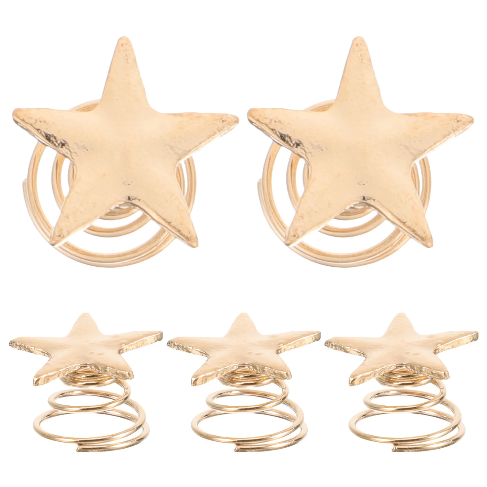 

5pcs Star Hair Clips Spiral Design Bridal Hair Accessories For Women Wedding Party Celebration Decorative Hairpins