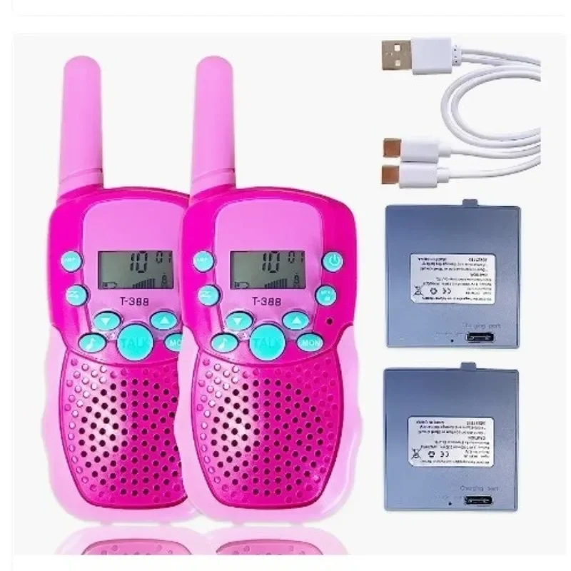 2Pcs Kids Walki Talki Celular Handheld Transceiver Phone Radio Interphone Charging Mini Toys Talkie Walkie Gifts Boy Girl Tablet