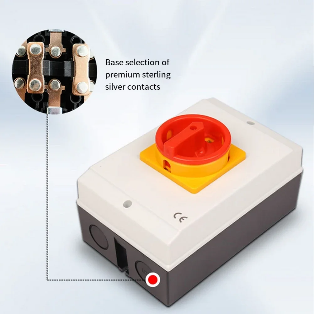 Main Switch Circuit Breaker 16A 3-Pin Rotary Switch Off Switch IP65 UKP Switch Waterproof Isolation Switch UKP Load Switches