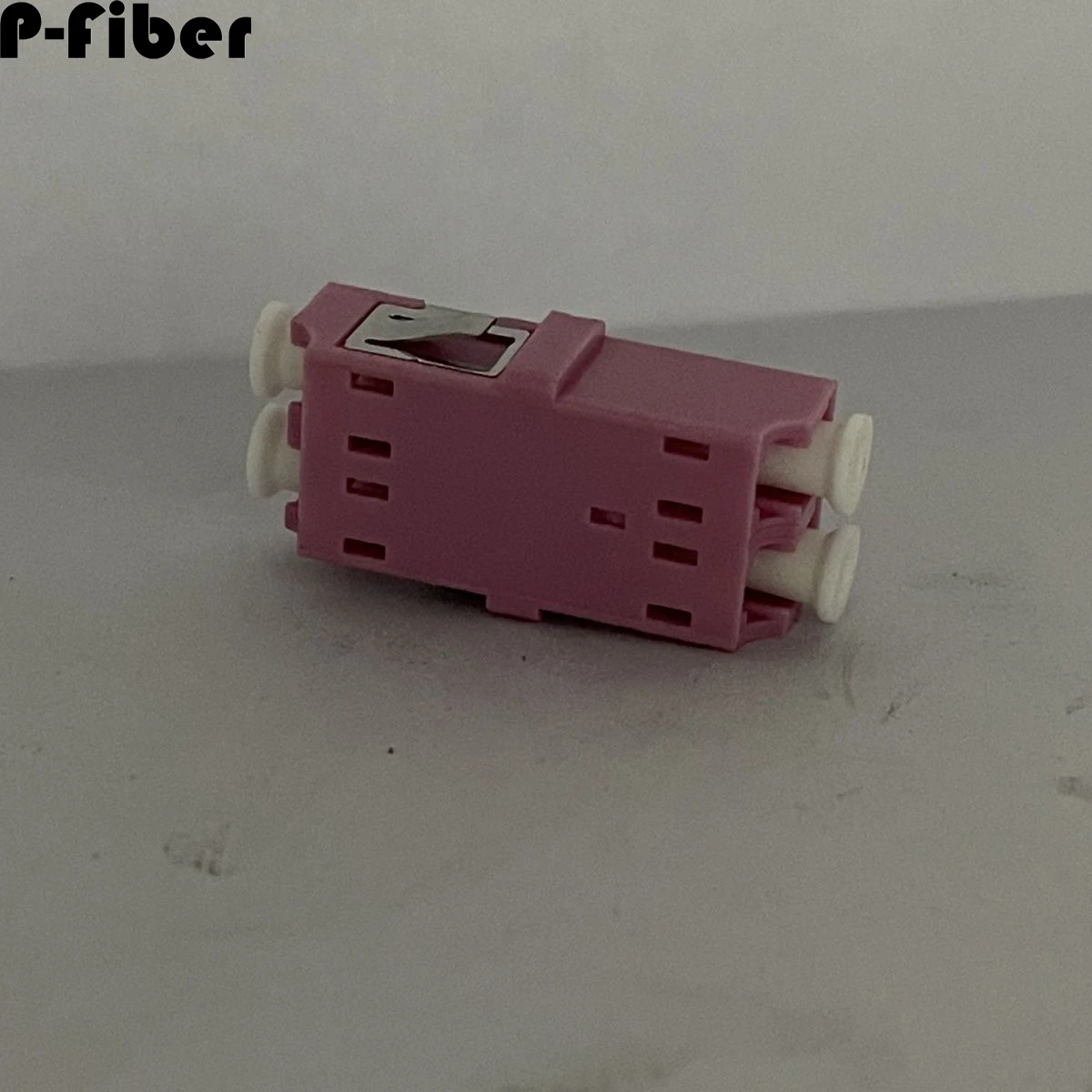 fiber adapter LC duplex flangeless OM4 red 50pcs optical fiber connector LC/UPC multimode ftth coupler P-FIBER